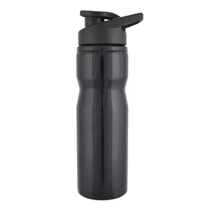 Klappdeckel und tragbare Schleife umweltfreundliche BPA-freie Trinkflasche aus Metall zweitönig Farbe 750 ml 18/8 Edelstahl Sport-Wasserflasche