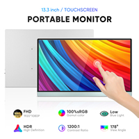 Neuer 13,3-Zoll 1080P USB-C 60Hz HDR 10-Punkt-Touchscreen Tragbarer Monitor IPS LCD-Panel Eingebauter Lautsprecher Gaming Büro Arbeit Laptop