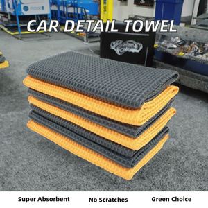 Toalla de Microfibra Ecológica de Alta Absorción para Auto, con Patrón de Piña, Tejido Waffle Anti-Rayones, para Limpieza de Vidrios - Product Image 3