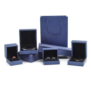 Confezione collana di lusso su misura sacchetto bianco e argento viola sacchetto regalo personalizzato scatole portagioie Set confezione e sacchetti