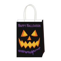 Sac cadeau d'Halloween, sac à main pour bonbons et collations, décoration de fête, chauve-souris noire, orange, violette, portable