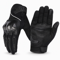 Gants de moto antidérapants à écran tactile, respirants, à doigts entiers, équipement de conduite pour cruiser, touring, trajets quotidiens, scooter