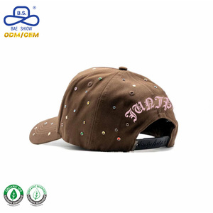 <span class=keywords><strong>2025</strong></span> xu hướng tùy chỉnh bóng chày mũ cho phụ nữ người đàn ông thể thao Dot cung Rhinestone trang trí Oxford denim vải da lộn cho sử dụng bình thường - Product Image 3