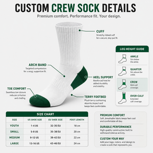 Custom Men's Sports Basketball Socks <b>Half</b> Terry Cushion Breathable Sweat Absorption Shock Proof High Quality Cotton Crew - Product Image 2