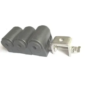 Gantungan plastik adaptor sudut baja tahan karat 3/8 "gantungan kabel koaksial-.