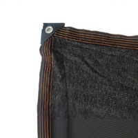Voile d'ombrage rétractable en HDPE perforé avec bordure noire, revêtement PFA, densité accrue, anti-âge, avec cadre en aluminium