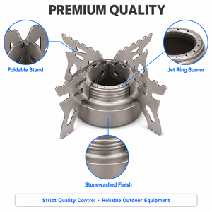 Pure titanium alcoholkachel Titaniumlegering kachelrekset Kleine <span class=keywords><strong>outdoor</strong></span> camping picknick barbecue kampeeruitrusting kampeeruitrusting - Product Image 6