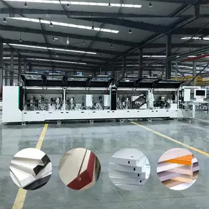 Máquina de anillado de bordes de muebles, tablero de madera, Mdf, melamina, carpintería, completamente automática, máquina de anillado de bordes de Pvc