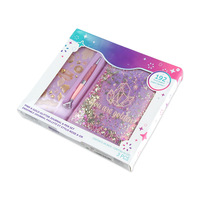Ensemble de carnet de notes avec paillettes flottantes en or rose, carnet de notes en cristal « You Are Golden » avec stylo et autocollants, kit de papeterie pour filles