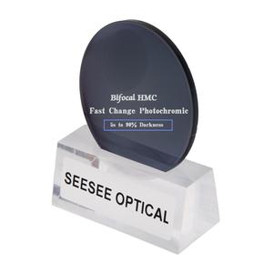 Hot bán 1.56 Vòng Top Flat Top vô hình hai tròng ống kính photochromic Eyewear ống kính quang học - Product Image 1