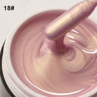 Gel de Construction Scintillant Sans HEMA ni TPO, Extension d'Ongles Dur en Gel Pailleté Marron, Bonne Consistance, Faible Odeur, Gel UV