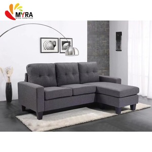 أريكة زاوية بتصميم عصري لغرفة المعيشة، أريكة على شكل حرف L، أريكة قماشية حديثة بثلاثة مقاعد - Product Image 2