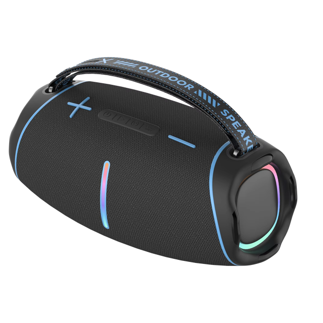 Custom Private Label Technology Gadgets Ready to Ship LED Portable Speakers with RGB Lighting Sound Activated Handle-Brand-Free