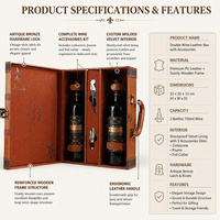 Boîte cadeau de vin de luxe personnalisée avec accessoires, boîte en cuir PU, logo personnalisé, recyclable