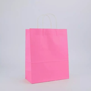 Cheap Recycled Custom Logo Printed Grocery Shopping Packaging Brown Kraft Paper <b>Bag</b> With Handles - Product Image 5