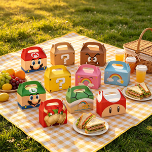 Cartons jetables multi-tailles en carton recyclé avec fermeture à rabat pour la décoration de jeux de société de Noël et l'emballage de confiseries <span class=keywords><strong>maison</strong></span> - Product Image 1