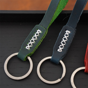 Làm bằng tay vòng chìa khóa da chính hãng Fob chủ Crazy Horse tay làm móc khóa - Product Image 6