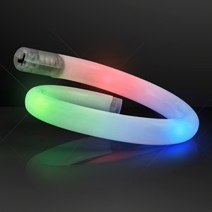 Giáng sinh LED Light-up Ống Vòng đeo tay PVC Trắng Glow-in-The-Dark dây đeo cổ tay thiết kế mới Neon nhựa LED Vòng đeo tay - Product Image 4