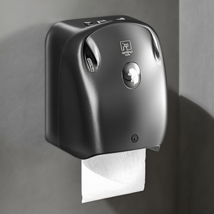 Dispenser di Carta Igienica Mini Anibal Care, Nero, in Plastica, Montaggio a Parete, Stile Industriale - Product Image 3