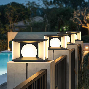 Luci notturne muro <span class=keywords><strong>solare</strong></span> <span class=keywords><strong>fari</strong></span> Ip65 giardino esterno impermeabile porta porta porta porta <span class=keywords><strong>solare</strong></span> Post luce - Product Image 6