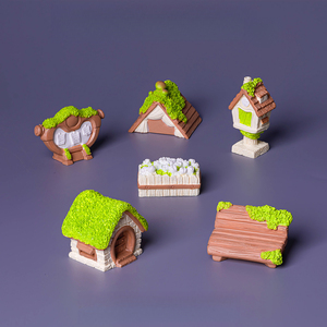 Ornamenti creativi, carini e rilassanti a forma di piccola foresta per il fai da te, decorazioni per giardini, casa, auto e scrivania, in resina. - Product Image 3