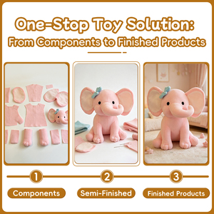 Custom Soft <strong>Elephant</strong> Plush Toy <strong>Gift</strong> with PP Cotton Filling - Product Image 3