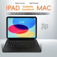 Clavier magnétique flottant sans fil le plus récent avec pavé tactile intelligent, port Type C, couleur unie pour iPad 10.9/11 iPad Pro 12.9 pouces