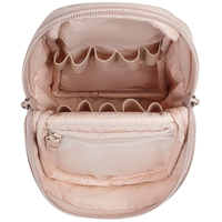 Étui de rangement pour pinceaux en cuir PU imperméable, anti-poussière, petit porte-pinceaux, trousse de maquillage de voyage avec compartiments