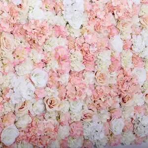 flor verde de la pared de fondo Suppliers-M03331, venta al por mayor, Panel de pared de 40CM de flores artificiales, rojo Floral, Rosa, Verde, Panel de fondo para decoraciones de boda