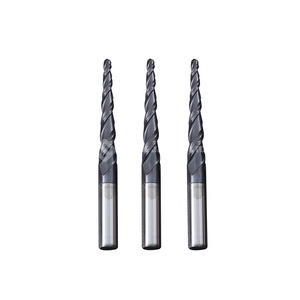 Fraise à queue sphérique AITiN de haute qualité Marie <span class=keywords><strong>Jay</strong></span>'s, à col long, 2 cannelures, HRC55-65, en carbure monobloc, 35° d'hélice, pour fraisage en montée - Product Image 5