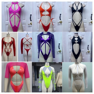 Traje de Baño de Carnaval al por Mayor, Bikini de Plumas de Lujo Personalizado para Mujer, con Lentejuelas y Cuentas, OEM ODM, para Fiesta <span class=keywords><strong>en</strong></span> <span class=keywords><strong>Miami</strong></span> o Caribe - Product Image 3