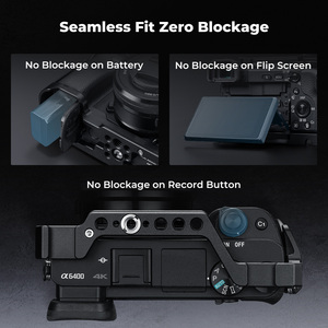 K&F Concept avec base à dégagement rapide Arca-Swiss, cage de protection complète pour appareil photo en aluminium léger pour <span class=keywords><strong>Sony</strong></span> Alpha <span class=keywords><strong>6500</strong></span>/6400/6300 - Product Image 2