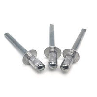 Rivets aveugles en aluminium, acier et acier inoxydable à tête bombée, finition brillante, norme DIN