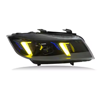 Phares Avant SJC pour BMW Série 3 E90 330i 320i LED Bicolores Effet Yeux de Serpent, Plug and Play