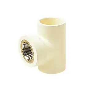 ERA Cpvc Male Pvc Pipe Fittings Tee 90 Degree Adaptor With Brass Insert