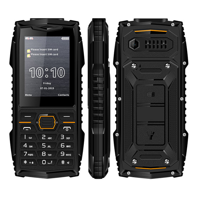 UNIWA WG95 2.4 Inch Screen IP68 Waterproof Feature Phone SC7701 3G FM Radio Dual SIM Card Rugged Mobile Phone