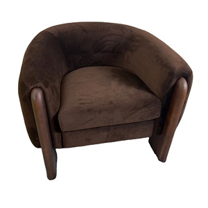 Juego de Sillones de Madera Maciza Italiana Disen, Sillón de Tela Suave para Sala de Estar, Club, Hotel, Hostal, Villa, Apartamento - Product Image 1