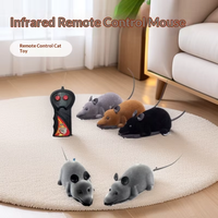 Souris robotique interactive télécommandée pour chat, jouet de simulation de souris mobile en plastique pour chatons et animaux de compagnie