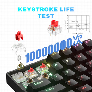 Tk61 Nga Có Dây E-Thể Thao Bàn Phím Cơ Khí Tùy Chỉnh RGB Cắm Nóng Với Màu Đỏ Trục Trà Trục Cho Chơi Game - Product Image 5