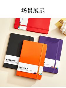 Carnet de notes A5 personnalisé avec logo, en cuir PU, avec élastique, couverture rigide, format mini A6, carnet de poche économique - Product Image 2