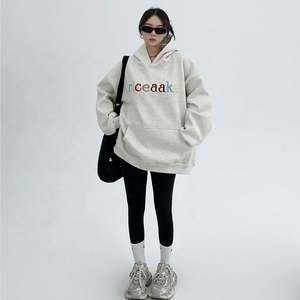 Fabricants de vêtements personnalisé unisexe 100% coton sweat à capuche surdimensionné broderie à capuche avant Logo pour femmes hiver automne utilisation - Product Image 4