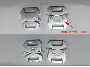 Plata 15mm negro al aire libre mochila correa ajustable sombrero bolsa accesorios 1 pulgada curvado Metal Liberación lateral hebilla mochila hebilla - Product Image 5