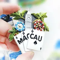 Aimants de réfrigérateur 3D de Macao, Chine, Asie – Souvenirs touristiques, collection d'autocollants, articles de décoration, cadeaux
