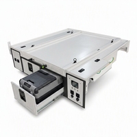 Module de cuisine modulaire pour camping-car avec compartiment réfrigérateur, gestion de l'alimentation LCD et rangement