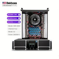 Amplificateur de puissance Bekboes 3u High 2800w*4, 4 canaux avec écran LCD, classe H, stéréo, pour la maison, le karaoké, les clubs, la scène