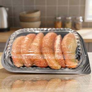 4 Compartment Disposable Plastic Food <b>Container</b> with Lid Black Takeaway Lunch Box Meal Prep Food <b>Storage</b> <b>Container</b> - Product Image 1