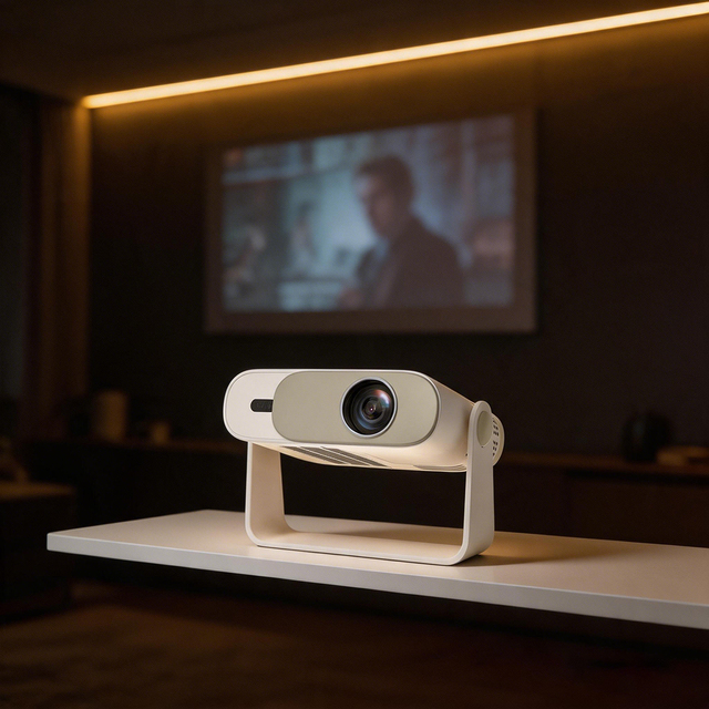 B21 Smart Portable Projector with Wifi and Bluetooth Built in APPs Native 720P Mini Projector for Outdoor Football Soccer Game