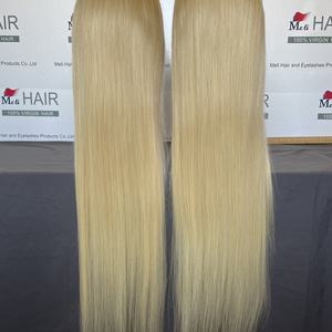 Peluca de Cabello Humano Rubio Brasileño de 32-40 Pulgadas para Mujeres Negras, Cabello Virgen Natural 613 Liso y Ondulado, Pelucas Largas con Frente de Encaje al por Mayor - Product Image 3