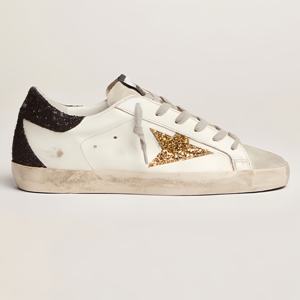 Vintage Star Pattern Genuine <b>Leather</b> <b>Sneakers</b> Breathable Lightweight Lace Up Walking Shoes Fashion Outdoor Casual Shoes - Product Image 4