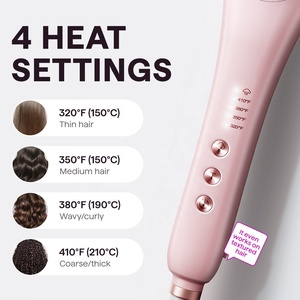 Cepillo Alisador de Cabello Eléctrico Profesional de Cerámica con Vapor 3 en 1, Peine Caliente con 4 Ajustes de Temperatura, Portátil para Uso Doméstico - Product Image 3